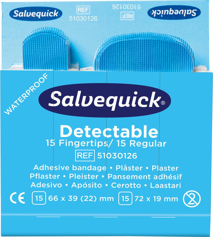Picture of Salvequick Nachfüllp. Strip-Fingerkuppe, detektierbar 35 Stück