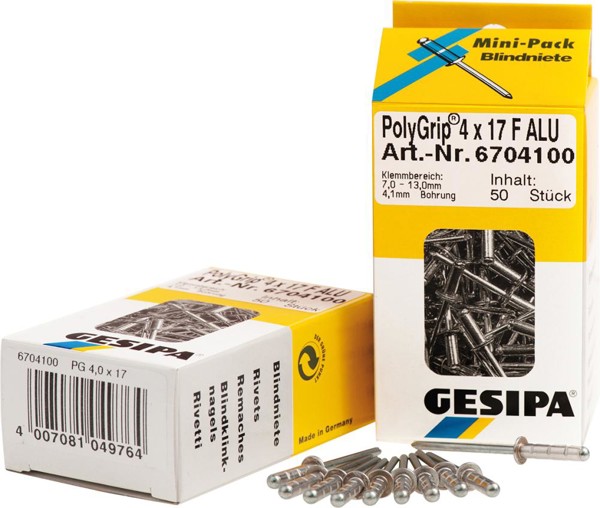 Bild von Mini-Pack PolyGrip Alu/Stahl 3,2 x 11 Gesipa