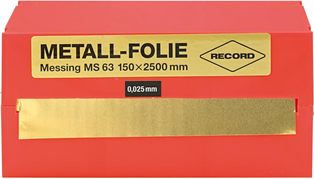 Imagen de Metallfolie Messing 150x2500x0,075mm RECORD
