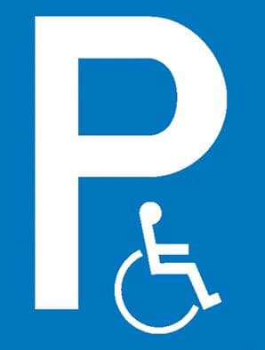 Bild von Parkplatzss. BehindertenpAluminium geprägt