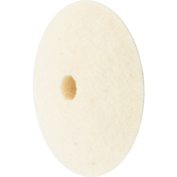 Bild von harte Filzscheibe in Linsenform Ø 17x5 mm Bohrung Ø 2 mm für universelle Polierarbeiten