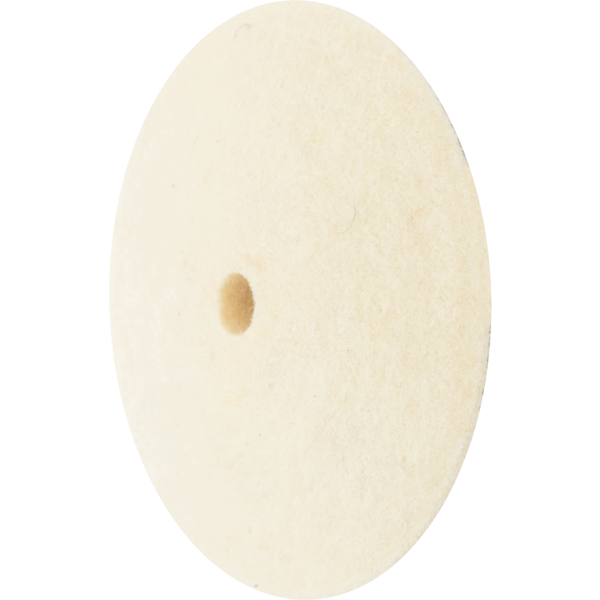 Bild von harte Filzscheibe in Linsenform Ø 22x5 mm Bohrung Ø 2 mm für universelle Polierarbeiten