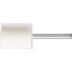 Bild von harte Filzpolierstifte Zylinderform mit Stirnbohrung Ø 25x30mm Schaft-Ø 6 mm
