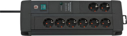Bild von Premium-Line 60.000A Überspannungsschutz-Steckdosenleiste 8-fach Duo schwarz 3m H05VV-F 3G1,5